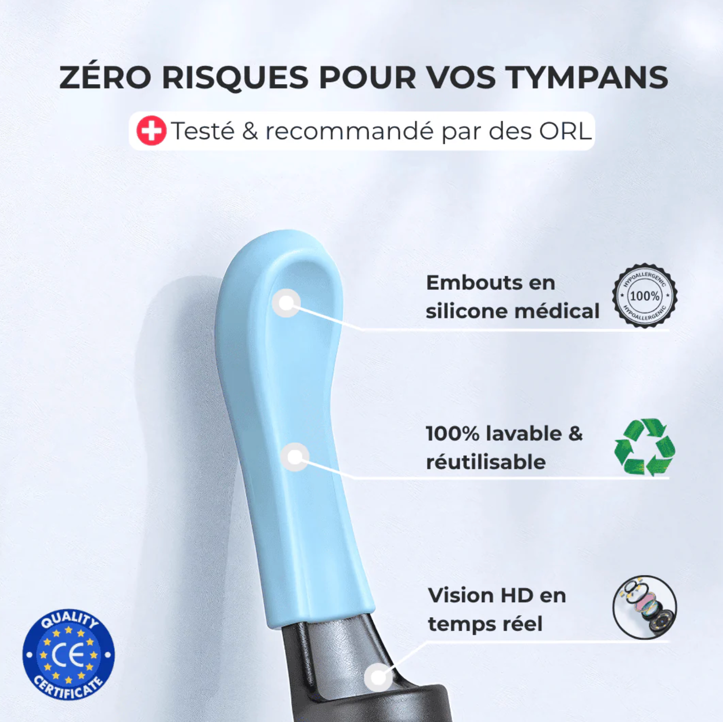 EARO VISION 2.0 - La solution recommandée par les ORL pour remplacer les cotons - tiges