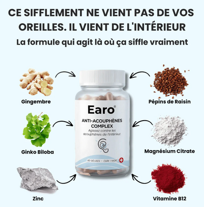 ANTI-ACOUPHÈNES COMPLEXE: Retrouvez le silence. La formule qui éteint le sifflement à la source