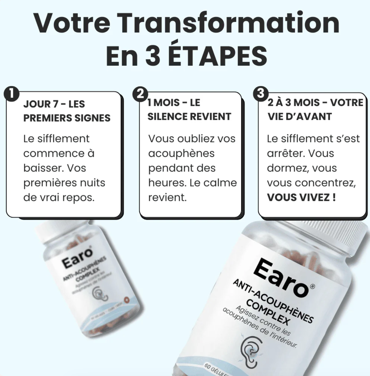 ANTI-ACOUPHÈNES COMPLEXE: Retrouvez le silence. La formule qui éteint le sifflement à la source