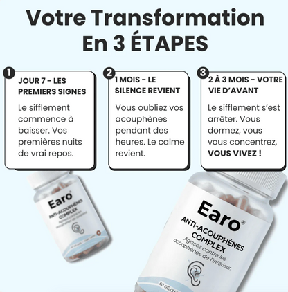 ANTI-ACOUPHÈNES COMPLEXE: Retrouvez le silence. La formule qui éteint le sifflement à la source