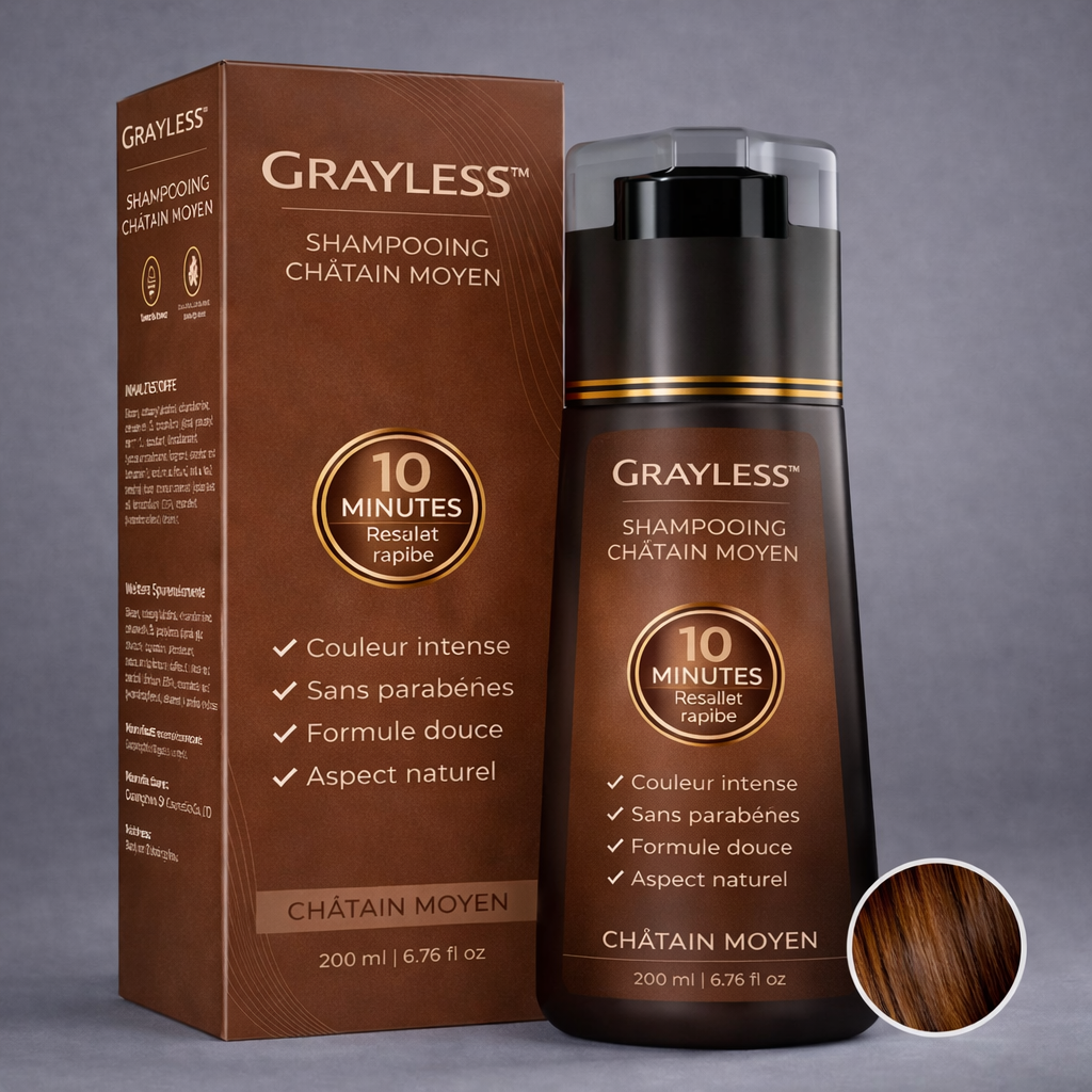Grayless™- Shampooing Colorant Instantané