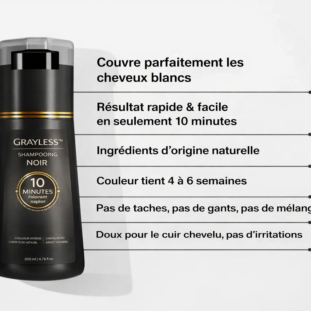 Grayless™- Shampooing Colorant Instantané