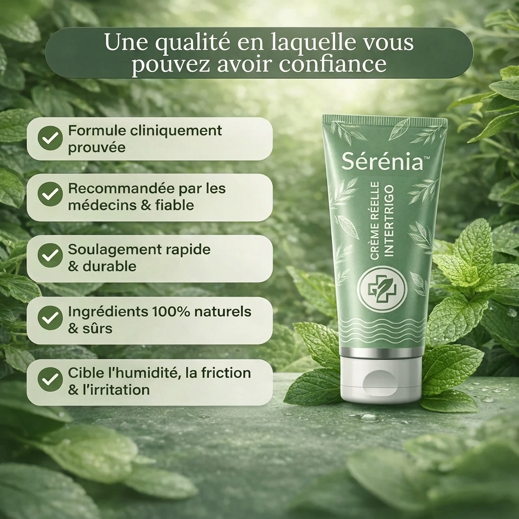 Sérénia™ — Stoppe les brûlures des plis cutanés en 24h