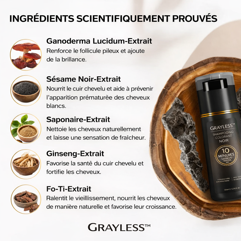 Grayless™- Shampooing Colorant Instantané
